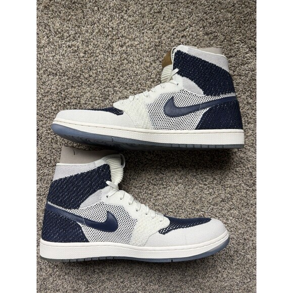 Nike Air Jordan 1 Retro OG Flyknit High Re2pect Derek Jeter Size 15 Men's - Picture 3 of 14